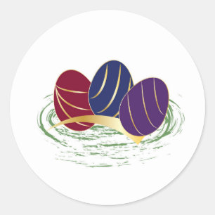 kein Hintergrund Ruby Sapphire Amethyst für Ostern Runder Aufkleber