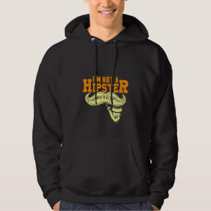 Kein Hipster Mustache Pipe Smoker Hippies kostenlo Hoodie