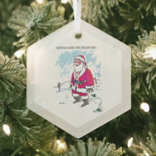 Kein Ho-Ho-Ho Text Sechseck Glasornament Ornament Aus Glas