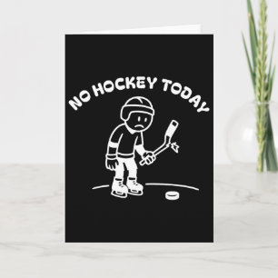 Kein Hockey Heute Lustig Für Einen Eis-Hockey-Spie Karte