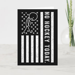 Kein Hockey heute, Lustige US-Flagge für Hockey-Fa Karte