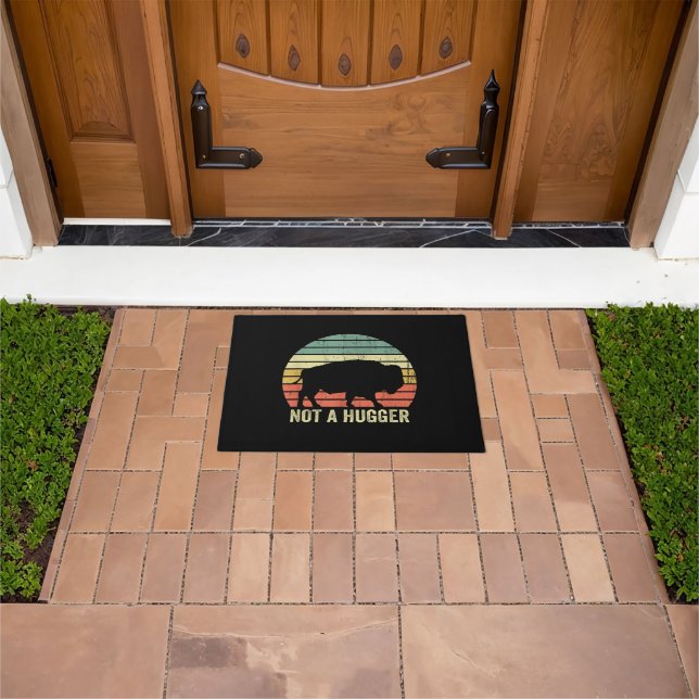 Kein Hugger Funny Yellowstone Buffalo Bison Intro Fußmatte (Außenbereich)