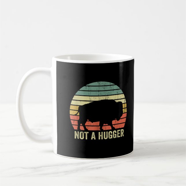 Kein Hugger Funny Yellowstone Buffalo Bison Intro Kaffeetasse (Links)