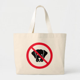 Kein Hund erlaubt rotes Circle Sign | Jumbo Tote B Jumbo Stoffbeutel