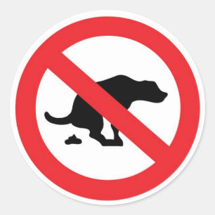 "kein Hund kacken" Aufkleber