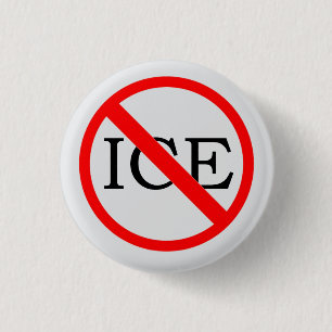 "KEIN ICE" Knopf Button