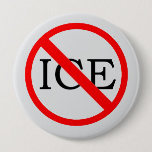 "KEIN ICE" Knopf Button