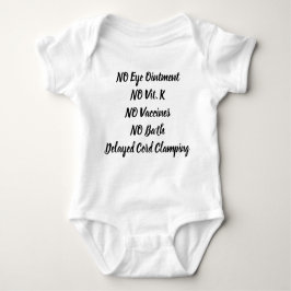 Kein Impfstoffe Geburts-Plan Baby Strampler