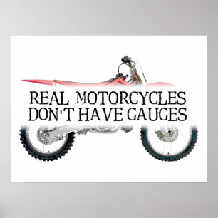 Kein Instrumente Dirt Bike Motocross Poster