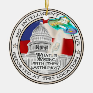 Kein intelligentes Leben Keramik Ornament