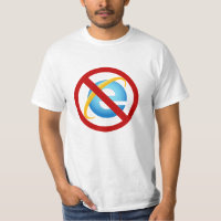 Kein Internet Explorer T - Shirt (fester Streik)
