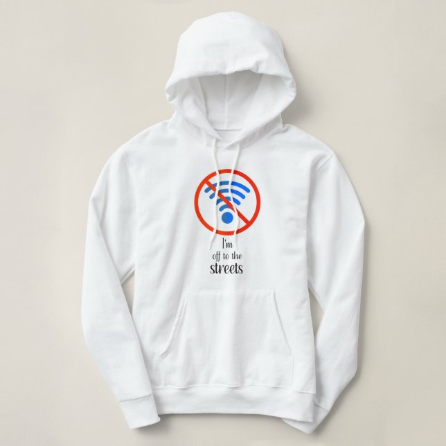 "Kein Internet? Kein Problem!", Funny Cyber offlin Hoodie (Design vorne)