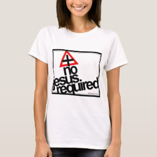 Kein Jesus erfordert, schwarzer Text T-Shirt