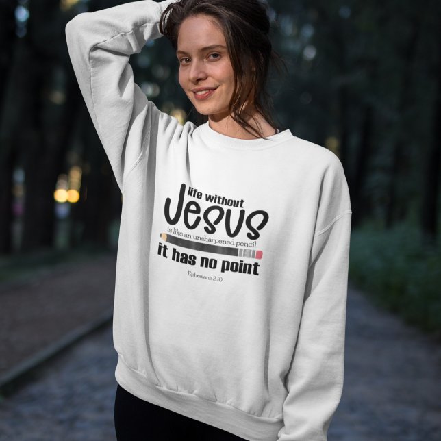 KEIN JESUS? NEIN PUNKT! Christlicher Glaubenssatz  Sweatshirt (Von Creator hochgeladen)