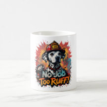 Kein Job zu ruff! Tasse des Feuerwehrhundes - lust