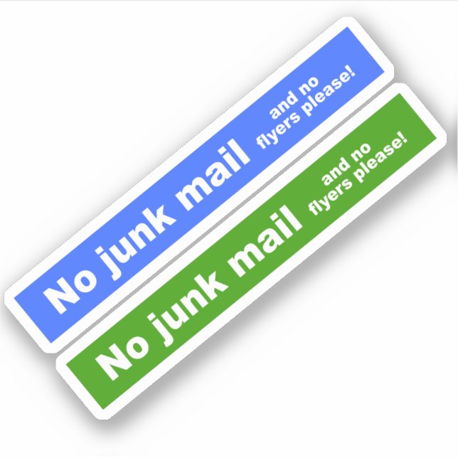 Kein Junk-E-Mail-Aufkleber Aufkleber (Vorderseite)