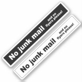 Kein Junk-E-Mail-Aufkleber Aufkleber