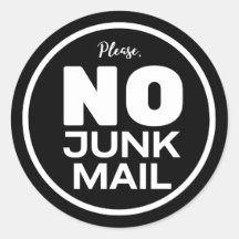 Kein Junk Mail-Aufkleber