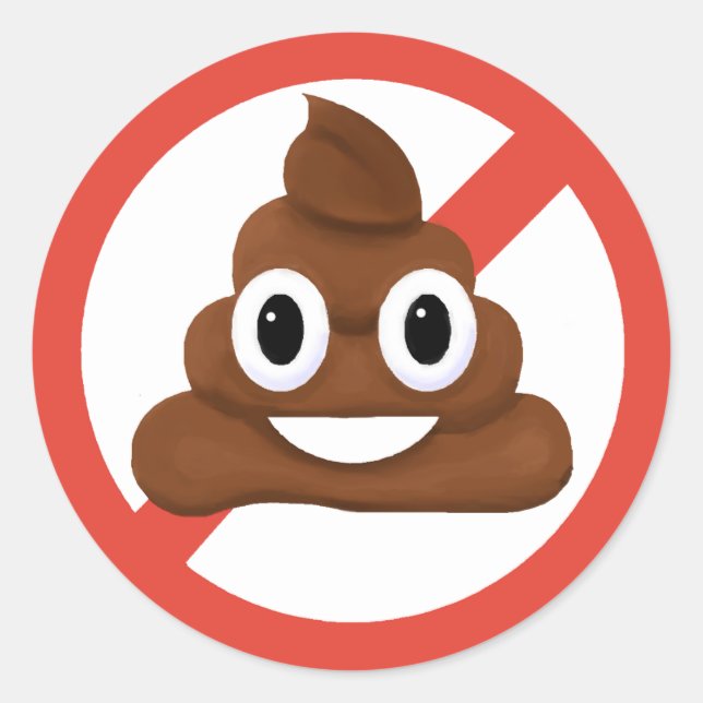 Kein kack runder aufkleber (Vorderseite)