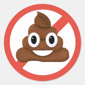 Kein kack runder aufkleber