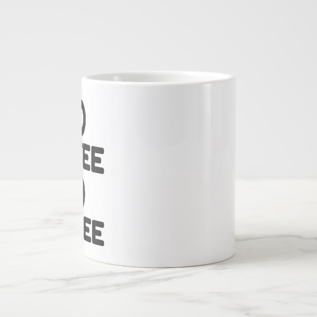 KEIN KAFFE KEIN WORKER Jumbo-Tasse (Vorderseite)