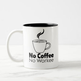Kein Kaffee Kein lustiges Sprichwort Zweifarbige Tasse