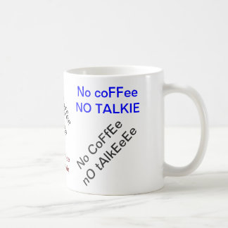 Kein Kaffee keine Talkie-Tasse Kaffeetasse