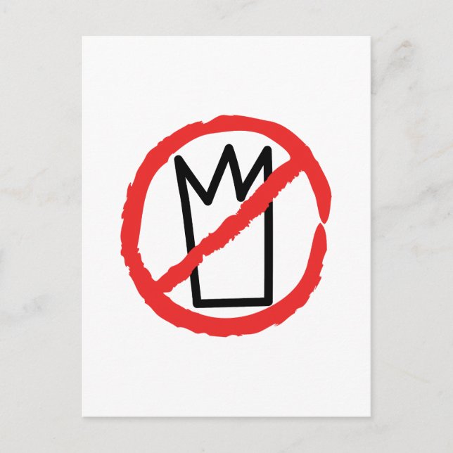 Kein König Demonstrationslogo Postkarte (Vorderseite)