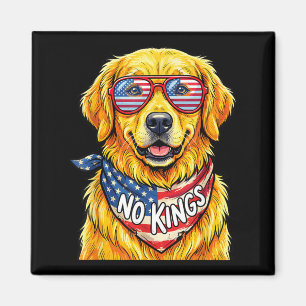 Kein König in Amerika Golden Retriever Hund Magnet