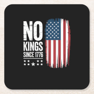 Kein König in Amerika seit 1776 Freiheitsgeist Bli Rechteckiger Pappuntersetzer
