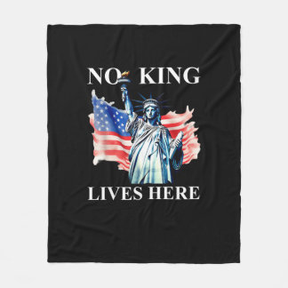 Kein König lebt in Amerika Freedom Flagge Patrioti Fleecedecke