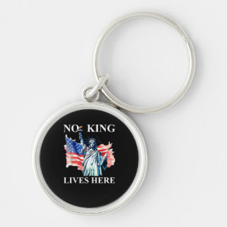 Kein König lebt in Amerika Freiheitsflagge Patriot Schlüsselanhänger