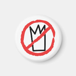 Kein König Protestlogo, kein Kronen rotes Stopp-Sc Magnet