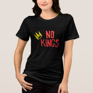 Kein König Stolz, ein Amerikaner zu sein Schild Tri-Blend Shirt