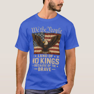 Kein Königs-Shirt Amerika Vintage-Flagge Kein Köni T-Shirt