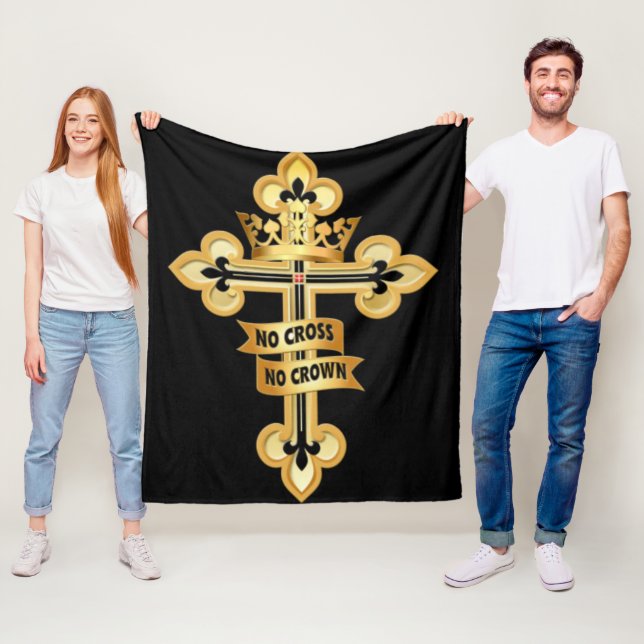 Kein Kreuz Keine Krone Fleecedecke (Beispiel)
