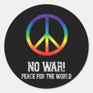 Kein Krieg, Frieden, Antiwar, kein Krieg Runder Aufkleber