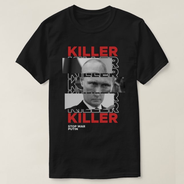 Kein Krieg gegen Putin Frieden T-Shirt (Design vorne)