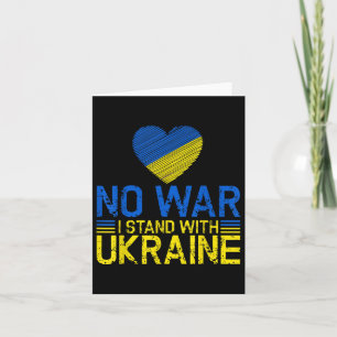 Kein Krieg Ich stehe mit der Ukraine, um den Krieg Karte