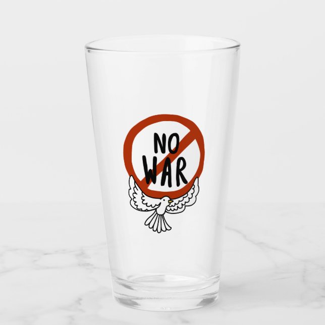 Kein Krieg mit Taube Glas (Vorderseite)