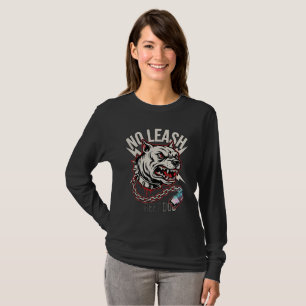 Kein Leine Pitbull Langarmshirt T-Shirt