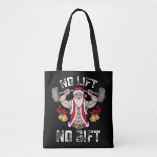 Kein Lift kein Geschenk Santa Gym Workout Fitness  Tasche