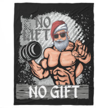 Kein Lift kein Geschenk Weihnachtsmann Gym