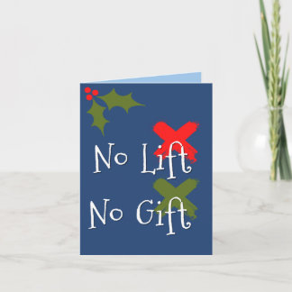 Kein Lift Kein Gym CrossFit Weihnachtskarte Spaß Karte