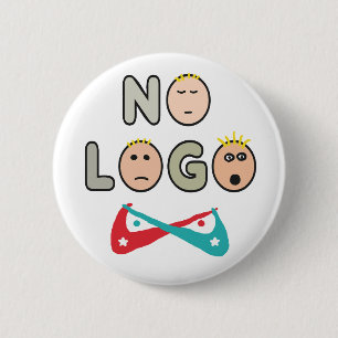 Kein Logo Anti-Brand-Kapitalist Button