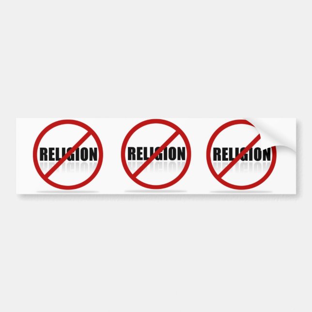 KEIN lustiges lol Anti-religion Autoaufkleber der (Vorne)