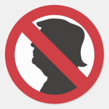 Kein MAGA/Anti-Trump-Silhouette-Sticker