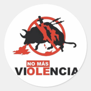 Kein Mas Violencia! Runder Aufkleber