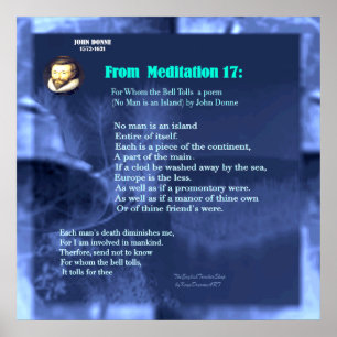 Kein Mensch ist eine Insel Poster