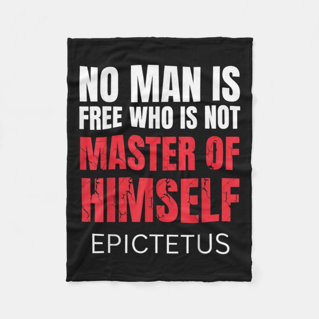 Kein Mensch ist frei, der nicht Marcus Aurelius St Fleecedecke (Vorderseite)
